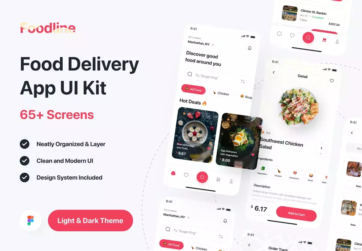 Premium Food Delivery App UI Kit