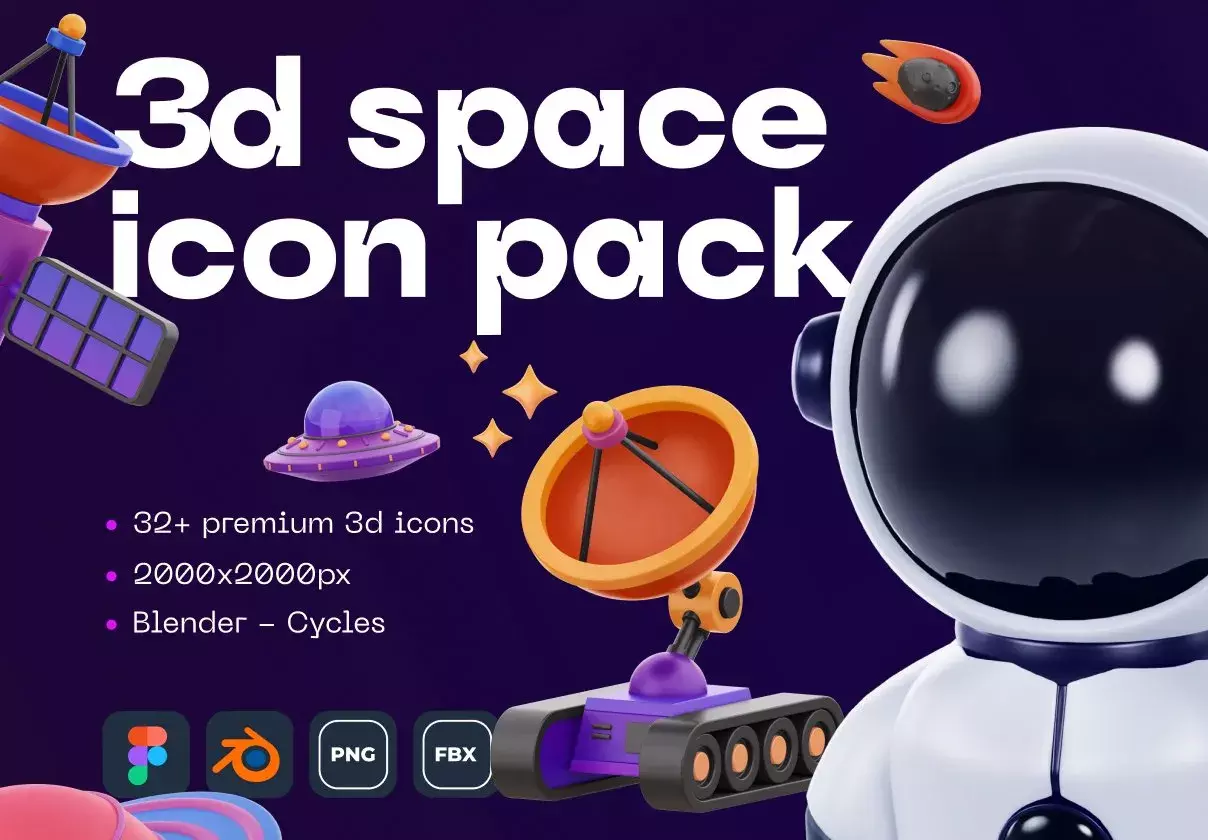 Space! 3D Icon Pack