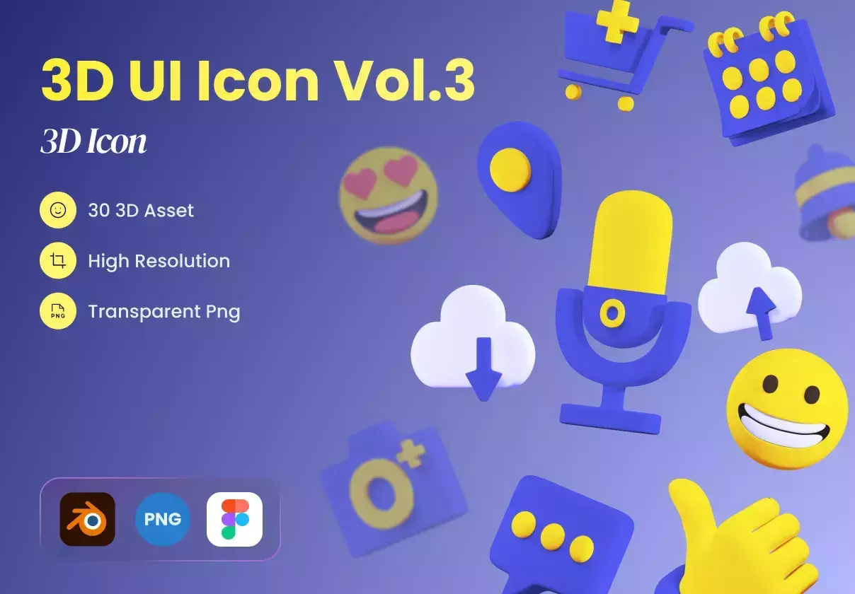 3D Ui Icon Vol. 3