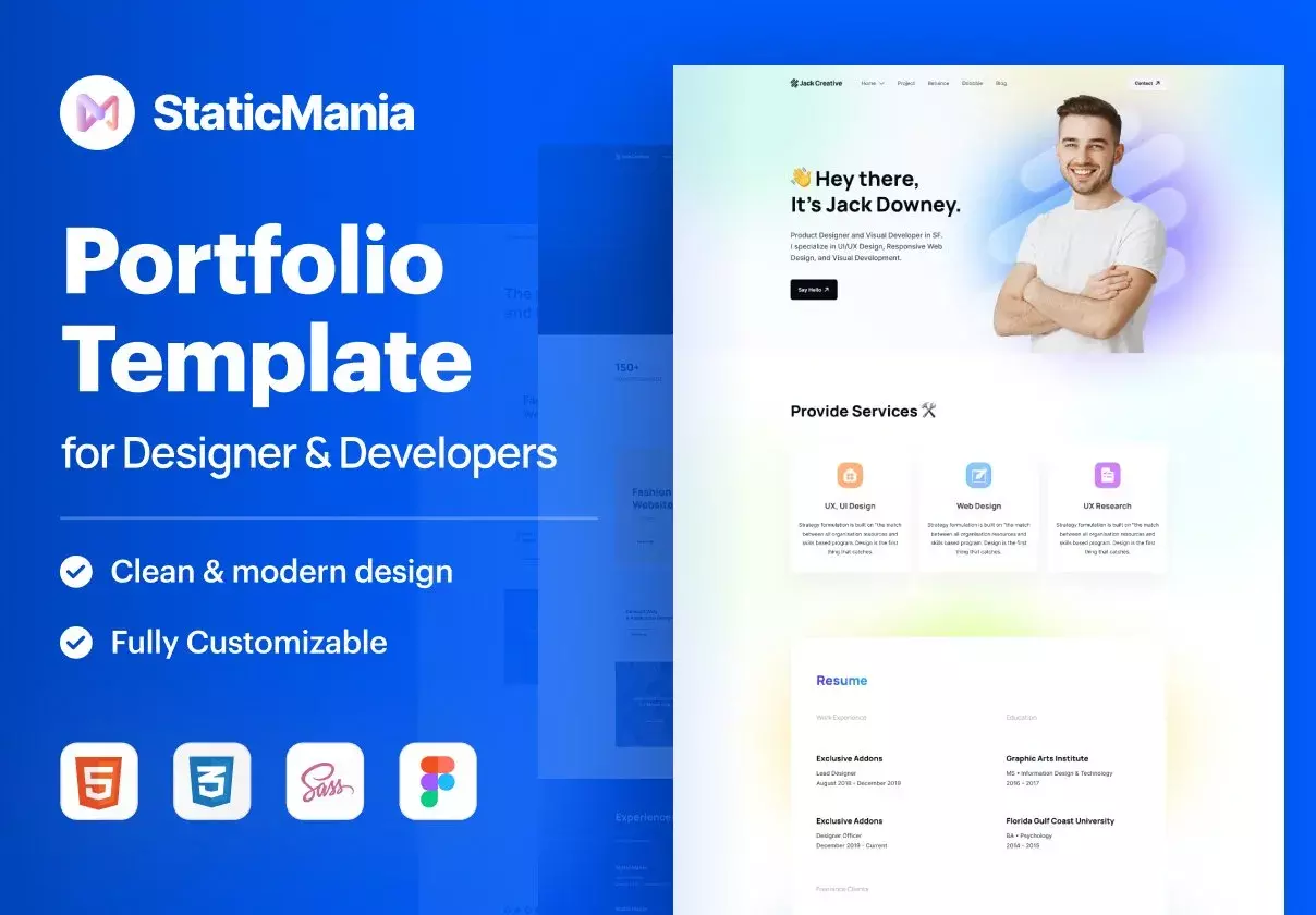 JackCreative: Personal Portfolio Website Template