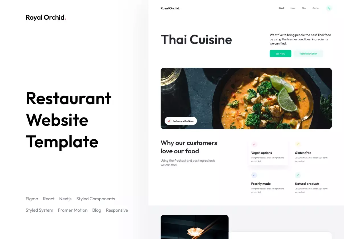 Orchid Restaurant Website Design