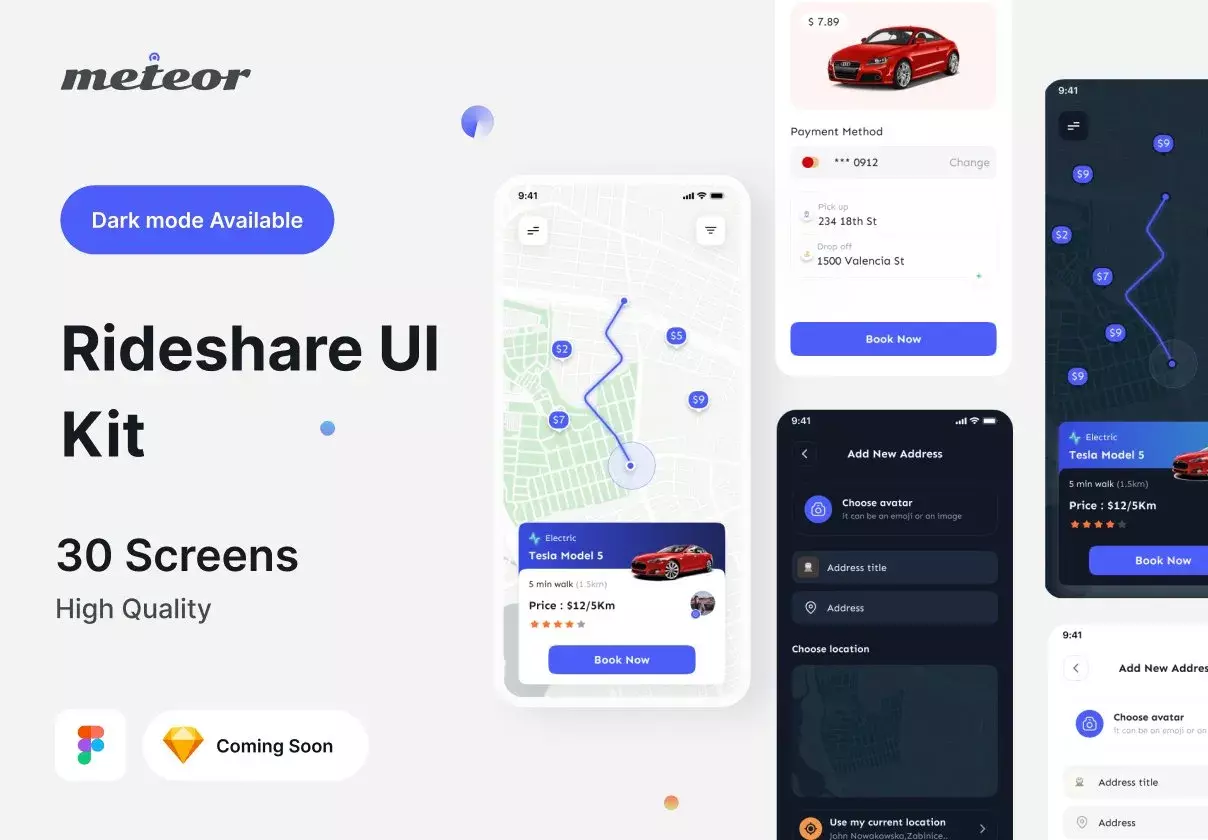 Rideshare UI Kit