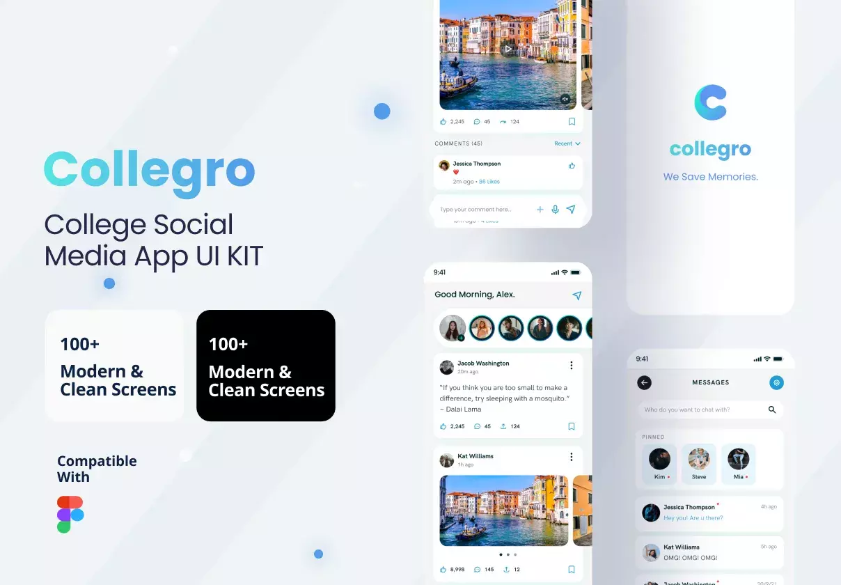 Collegro - A College Social Media App UI Kit