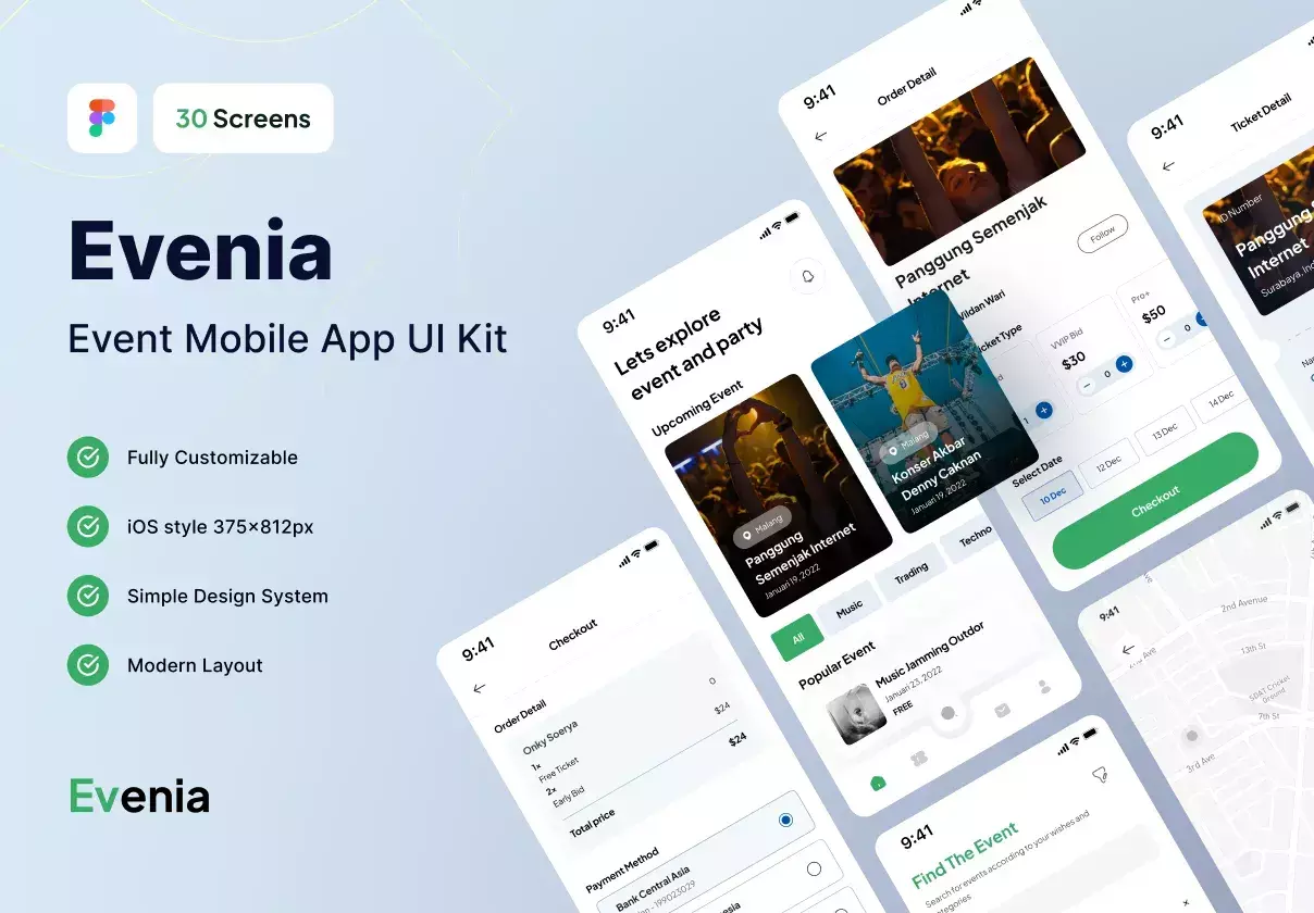 Evenia - Event App UI Kit