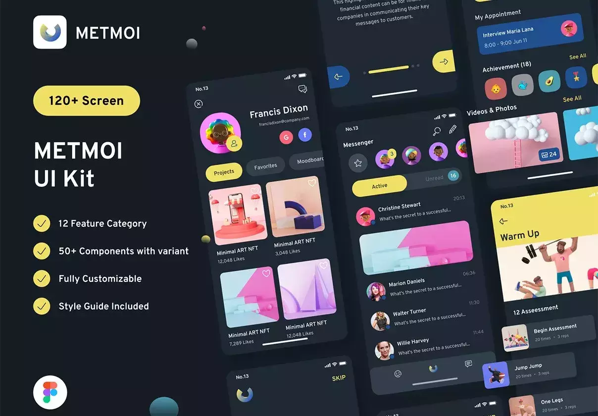 Metmoi Mobile App UI KIT