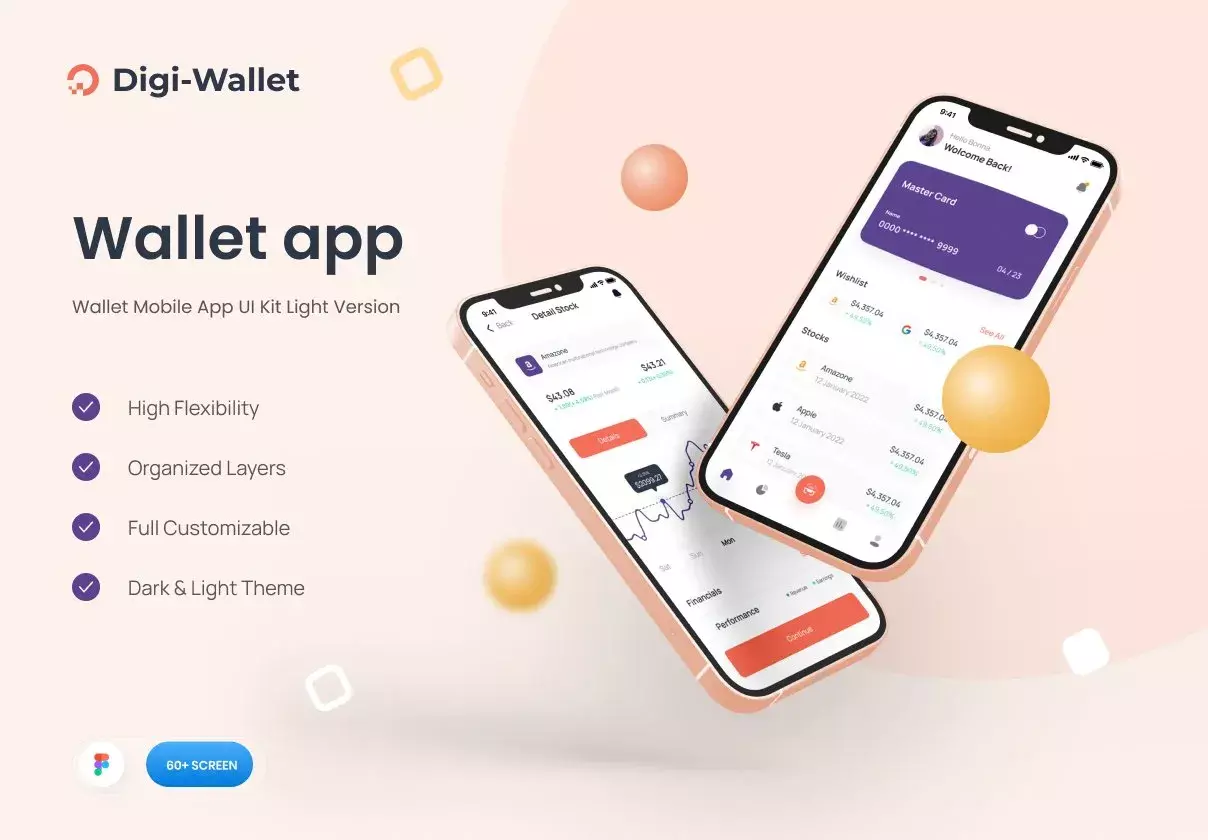 Digiwallet - Stock Market App UI KIT Design