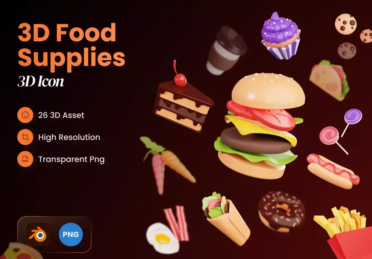 26 Best Delicious 3D Icons