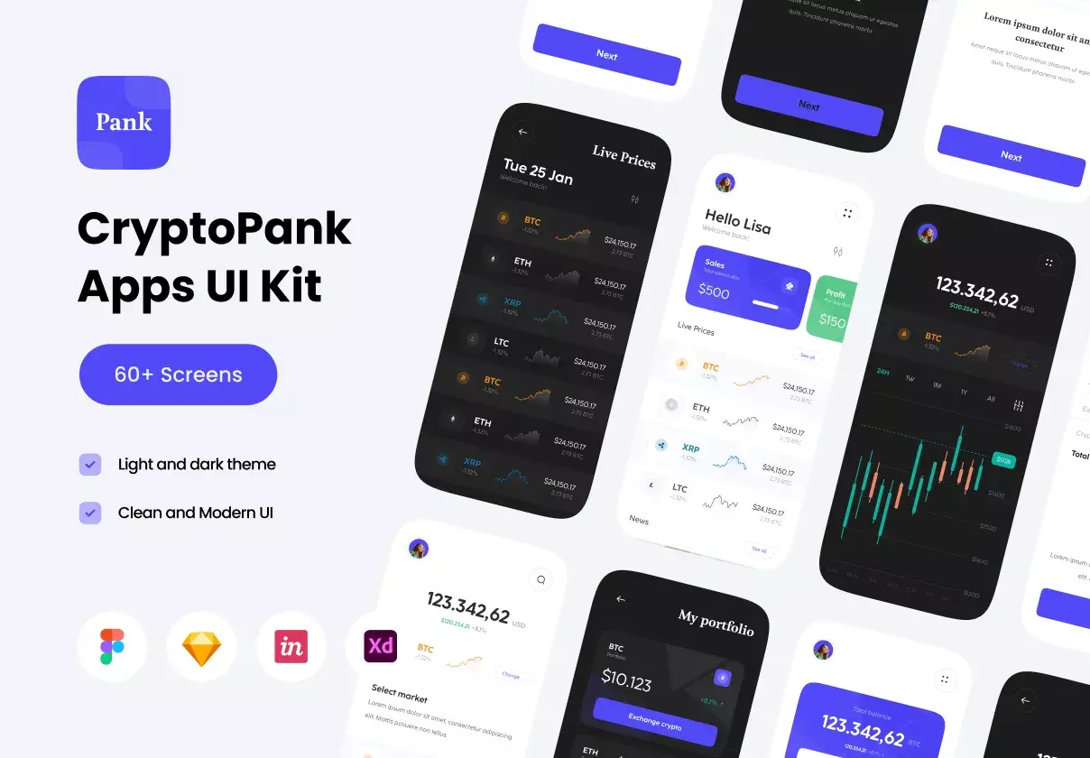 CryptoPank - Crypto Apps UI KIT