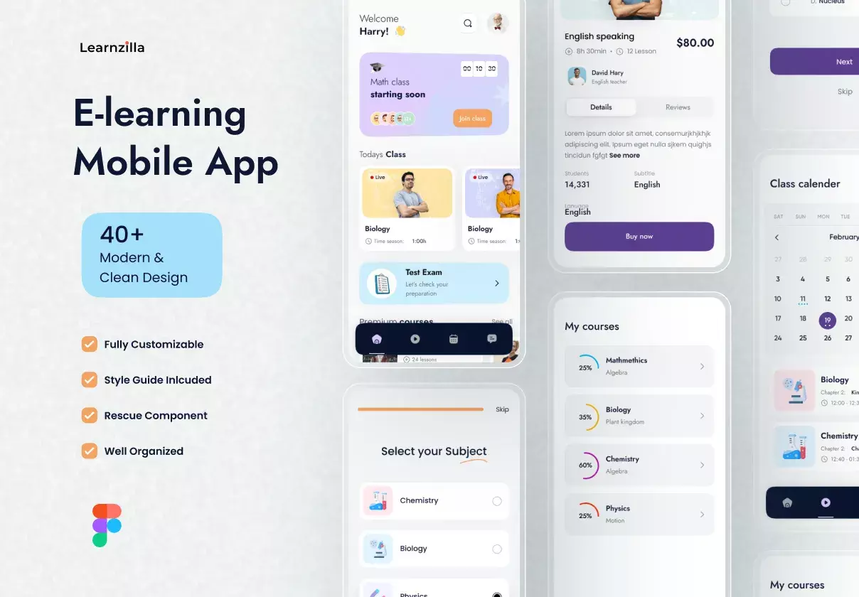 E-learning Mobile App_ios_kit