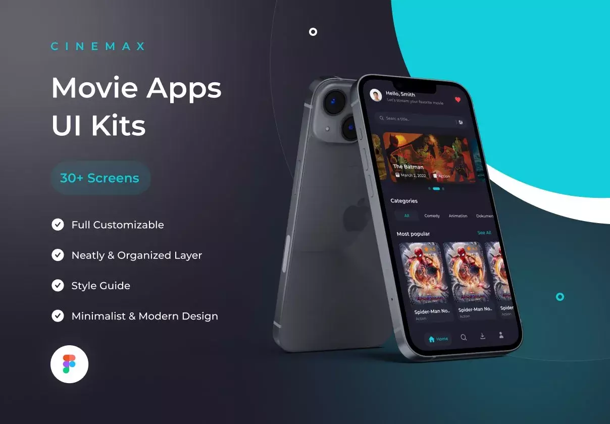 Cinemax - Movie Apps UI Kits