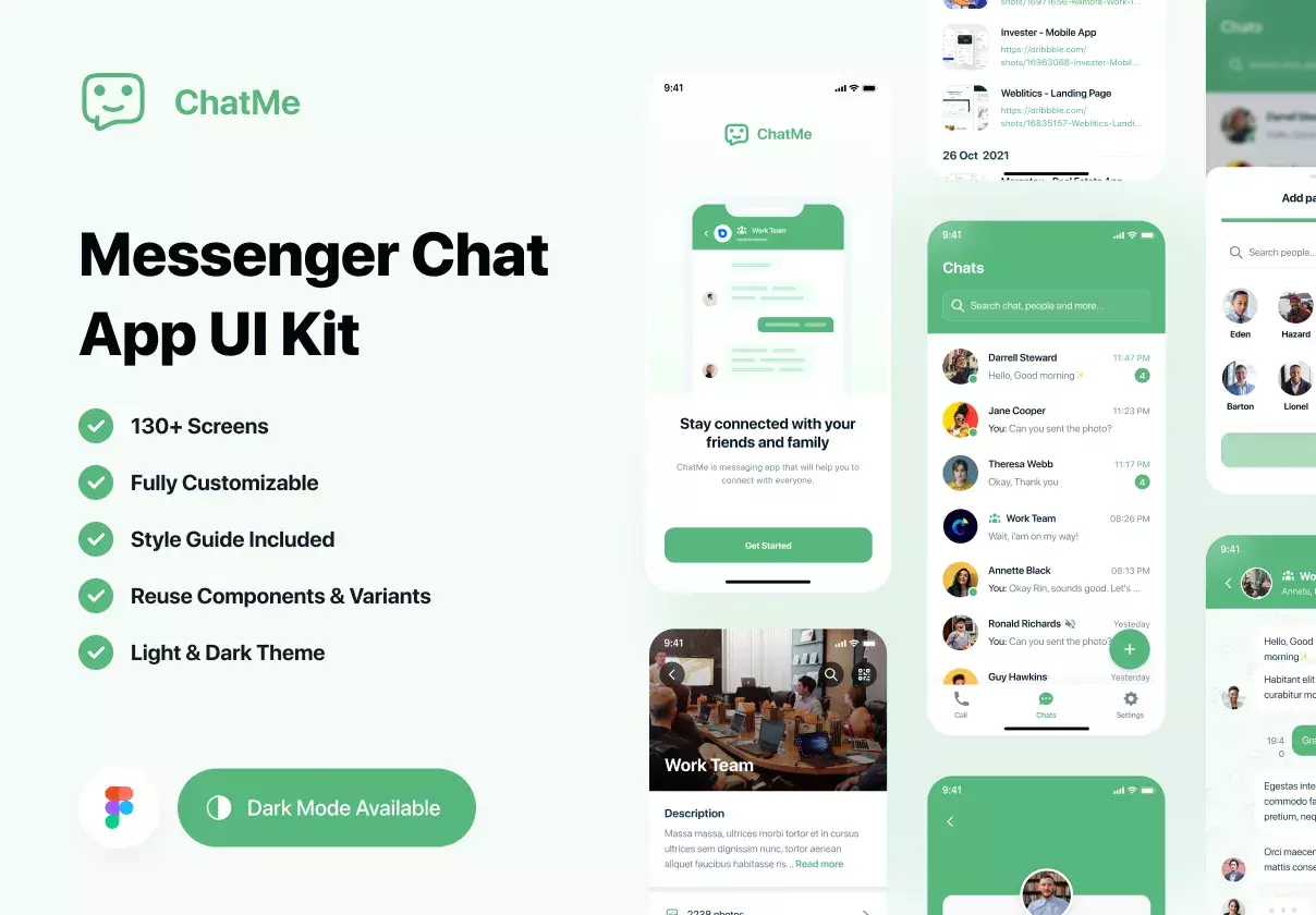 Chatme - Messenger Chat App UI Kit