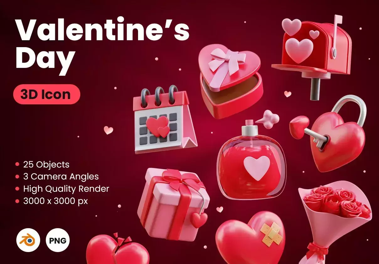 Valentine's Day 3D Icon