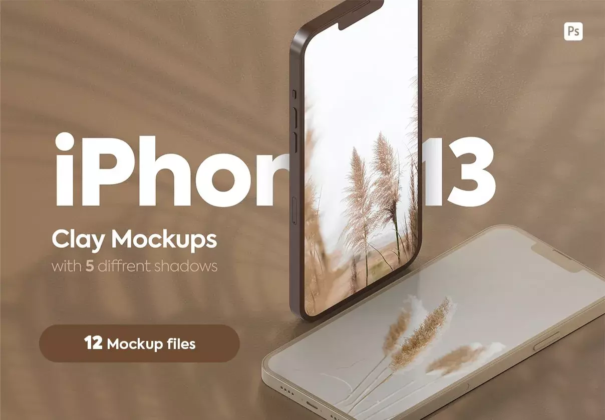 iPhone 13 Clay mockups