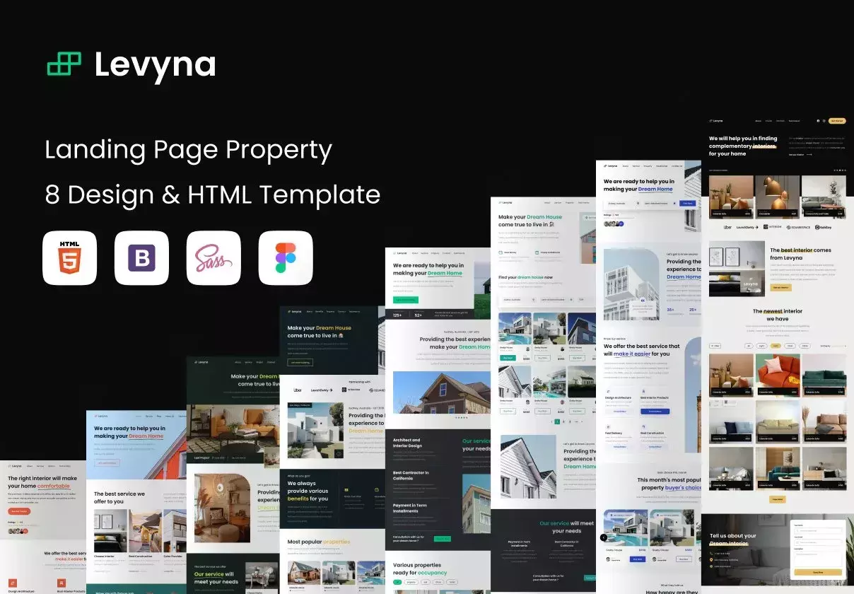 Levyna Batch Landing Page Property - Design & HTML Template