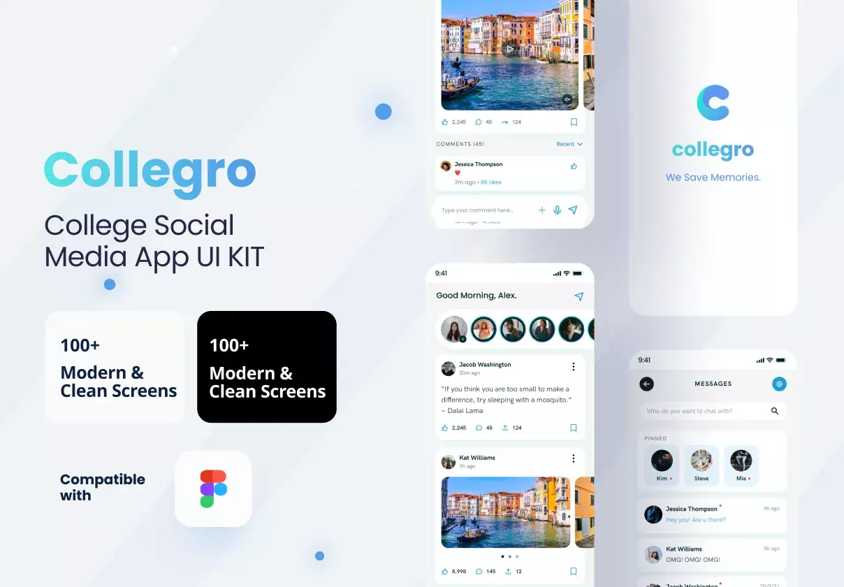 Collegro - A Premium College Social Media App UI Kit