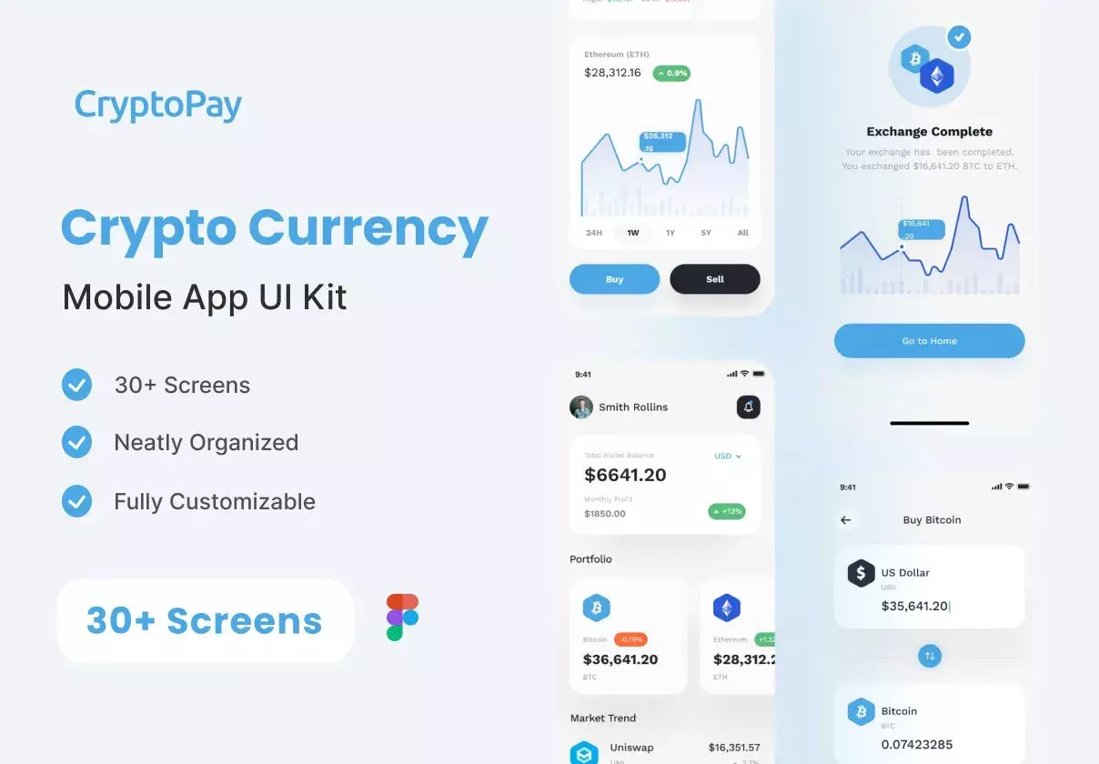 Crypto Currency App UI Kit