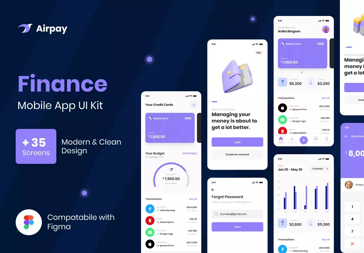 Airpay - Finance App UI Kit