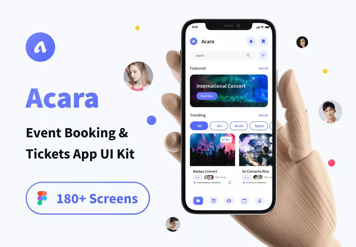 Acara - Event Booking & Tickets App UI Kit