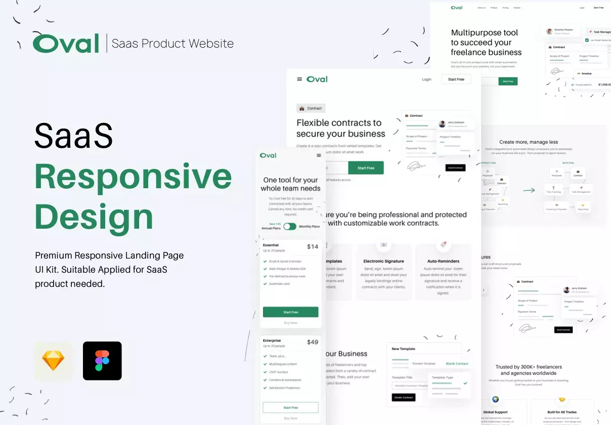 Oval: SaaS Platform Landing Page 3