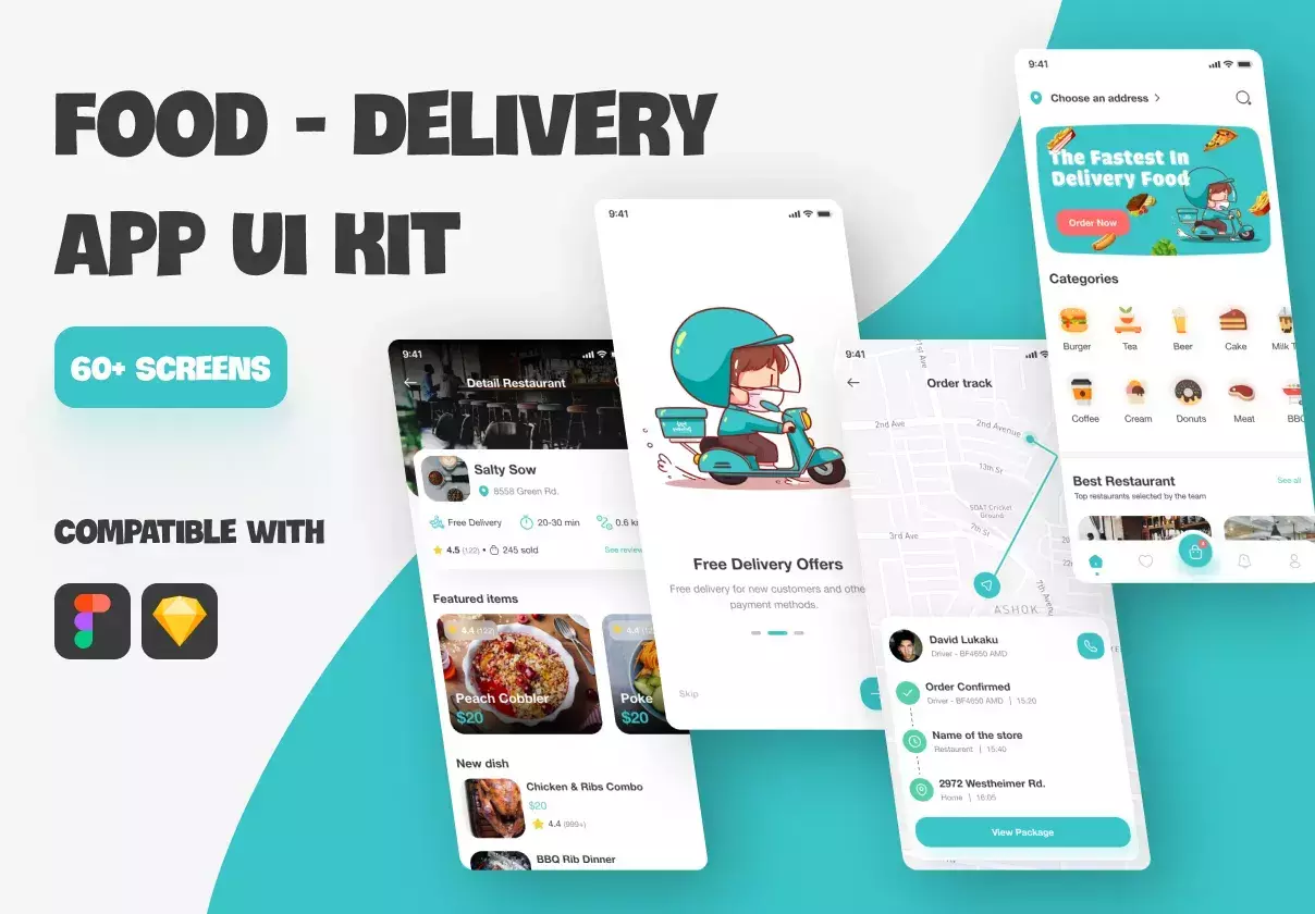 Food Delivery Mobile App UI Kit