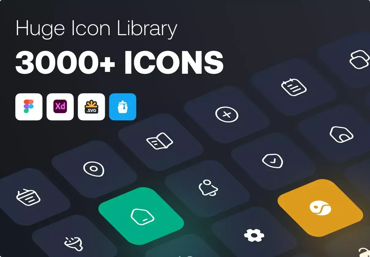 3,000+ high-quality essential & clean icons for professional websites, web & mobile apps