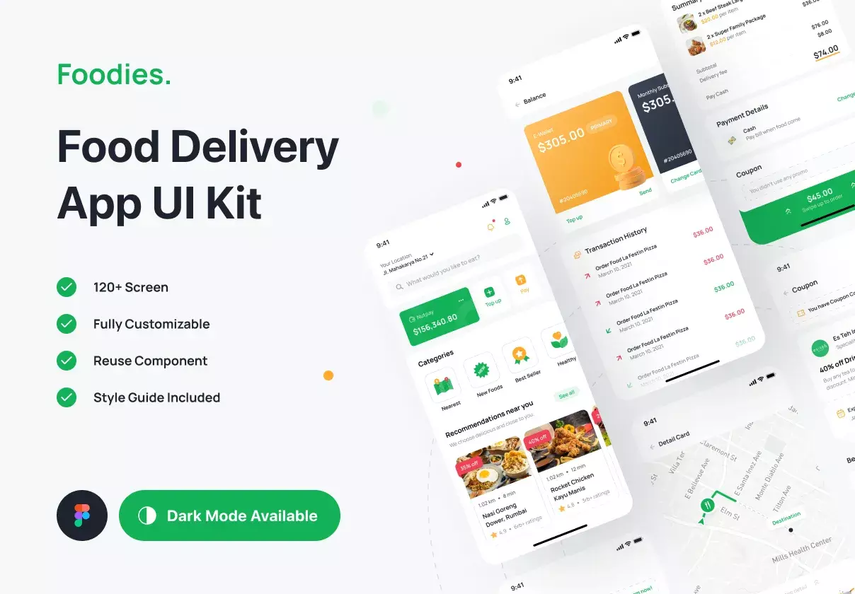 Premium Food Delivery App UI Kit