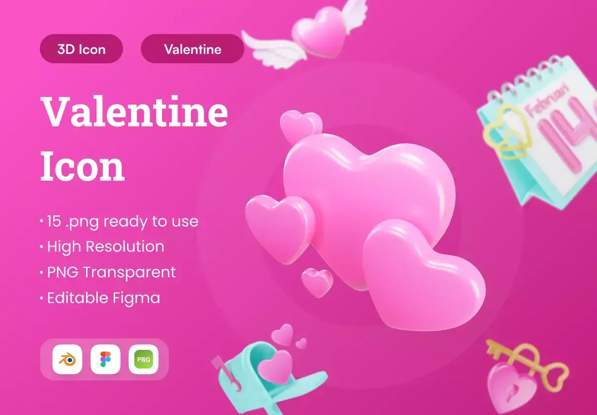 Valentine 3D Illustration