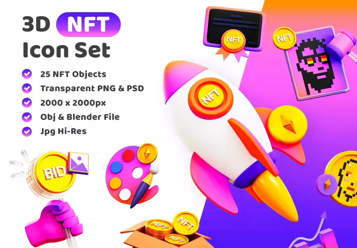 3D NFT Icon