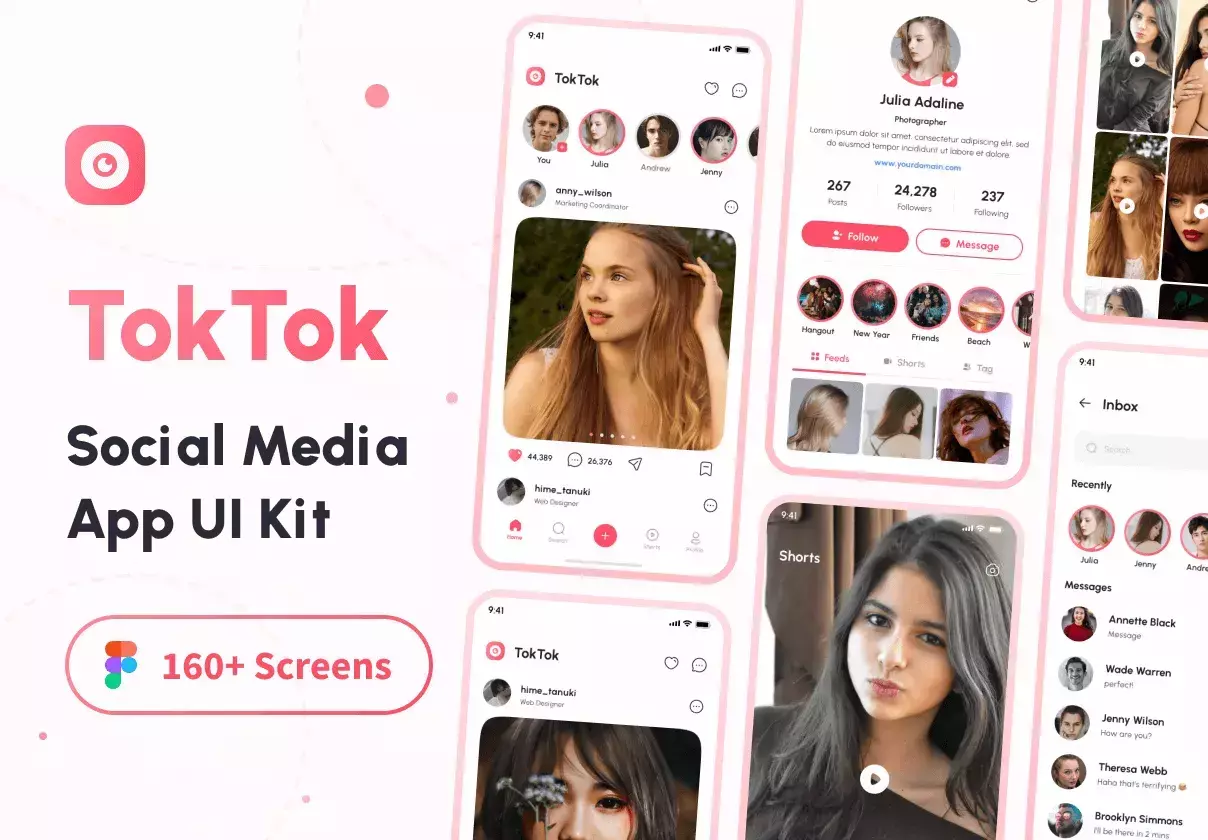 TokTok - Social Media App UI Kit