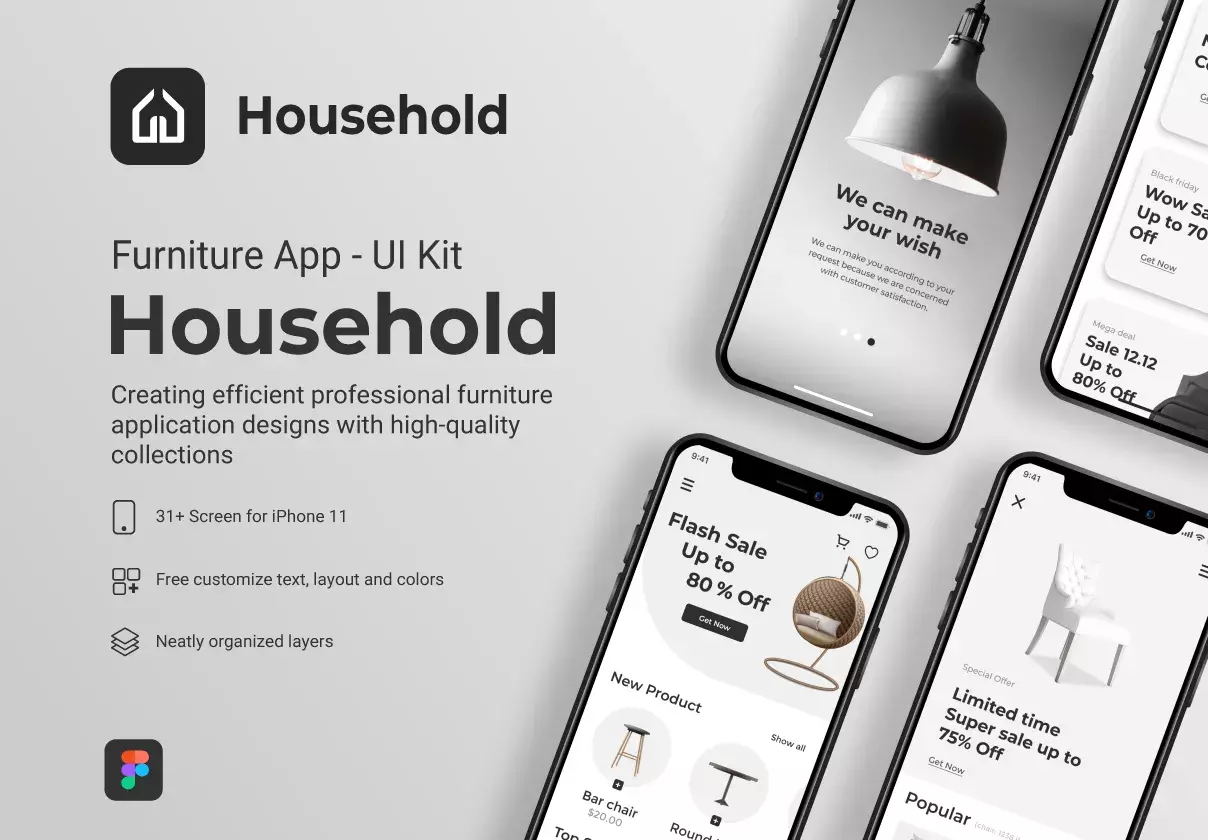 Household - Furniture Application Mobile UI Kit