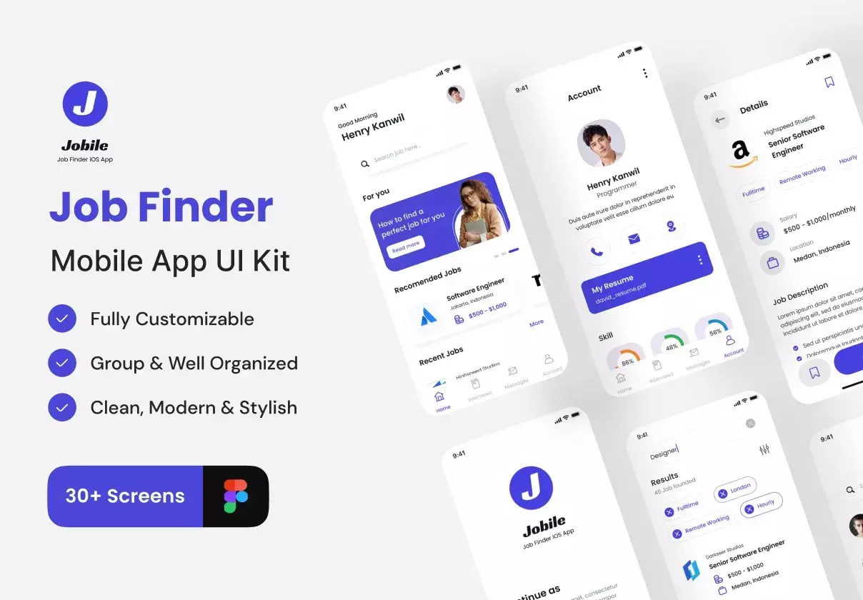 Jobile - Job Finder App Ui Kit