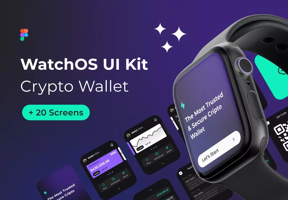 WatchOS UI Kit - Crypto Wallet