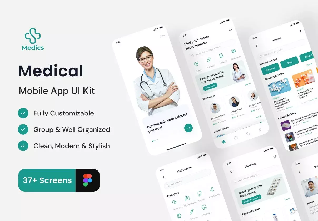 Medics - Medical App UI Kit