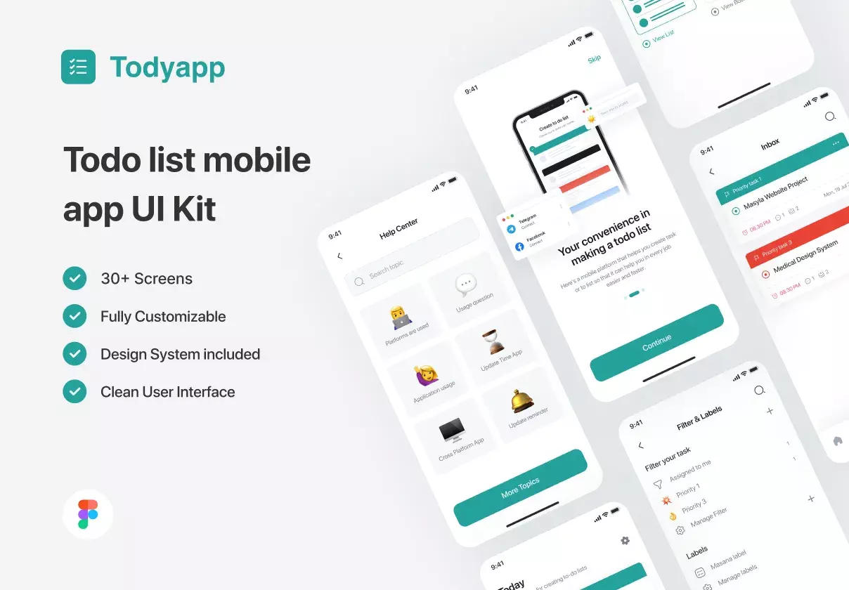 Todyapp - Todo List Mobile App UI Kit