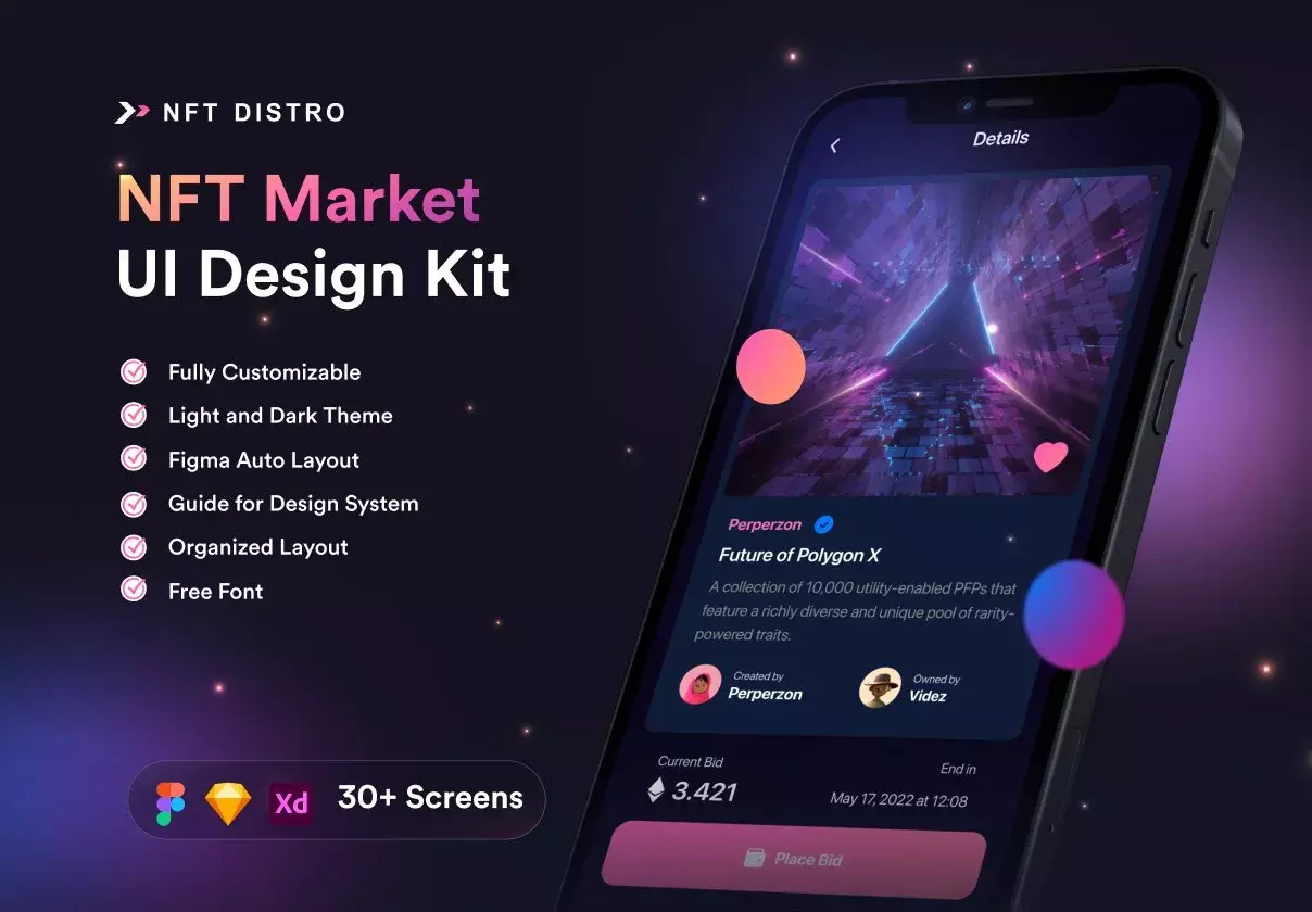 NFT Distro - NFT Market UI Design Kit