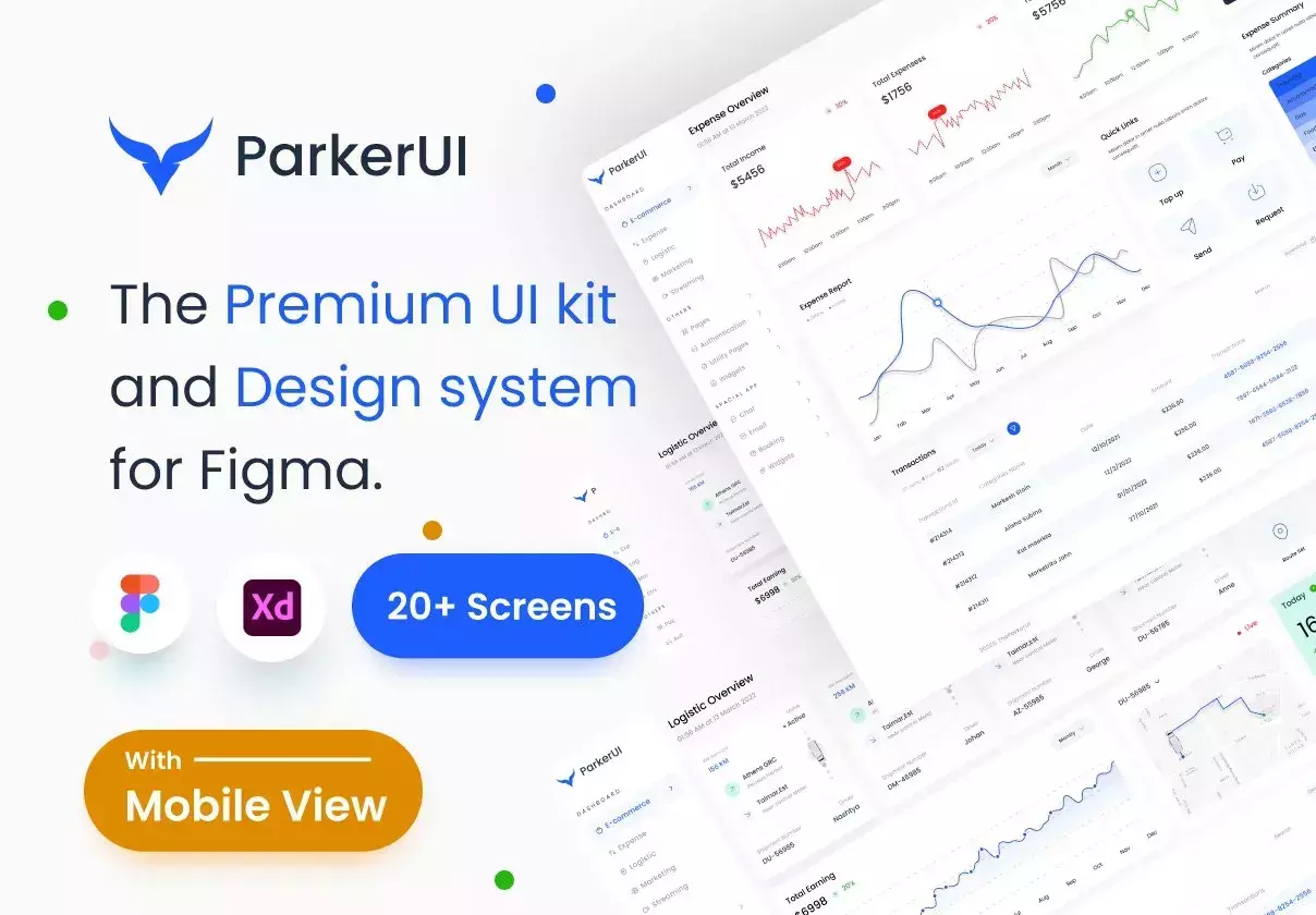 ParkerUI - Premium Analytics UI kit