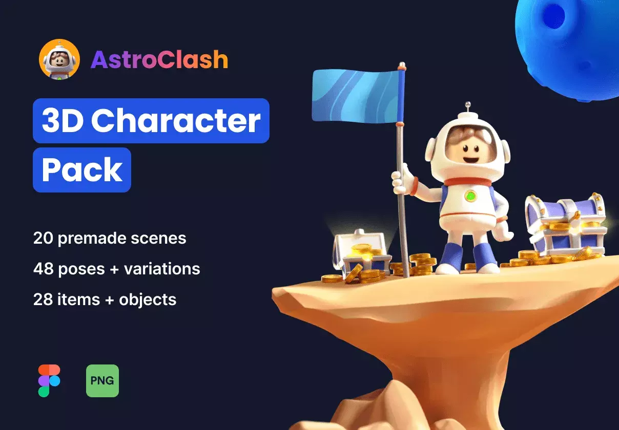 Cute 3D characters for your websites, startups, apps, games & presentations.