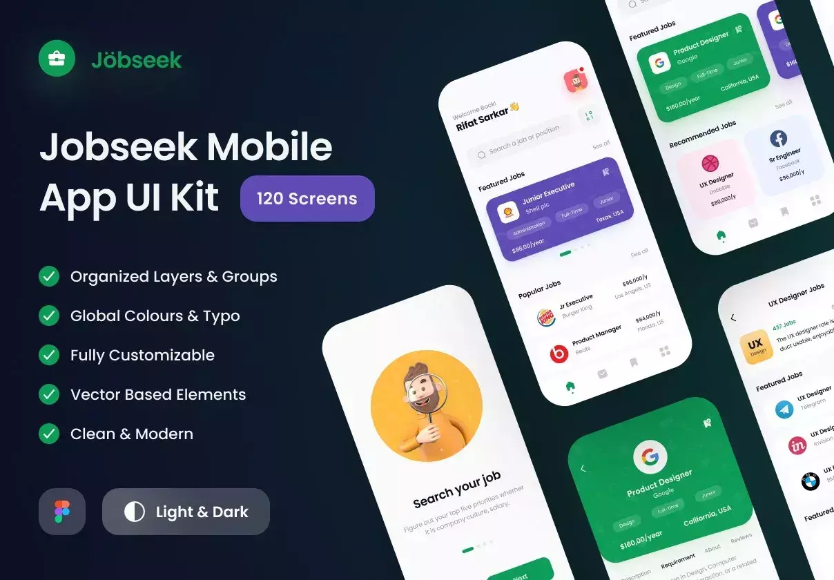 Figma Mobile UI Kit for iOS and Android