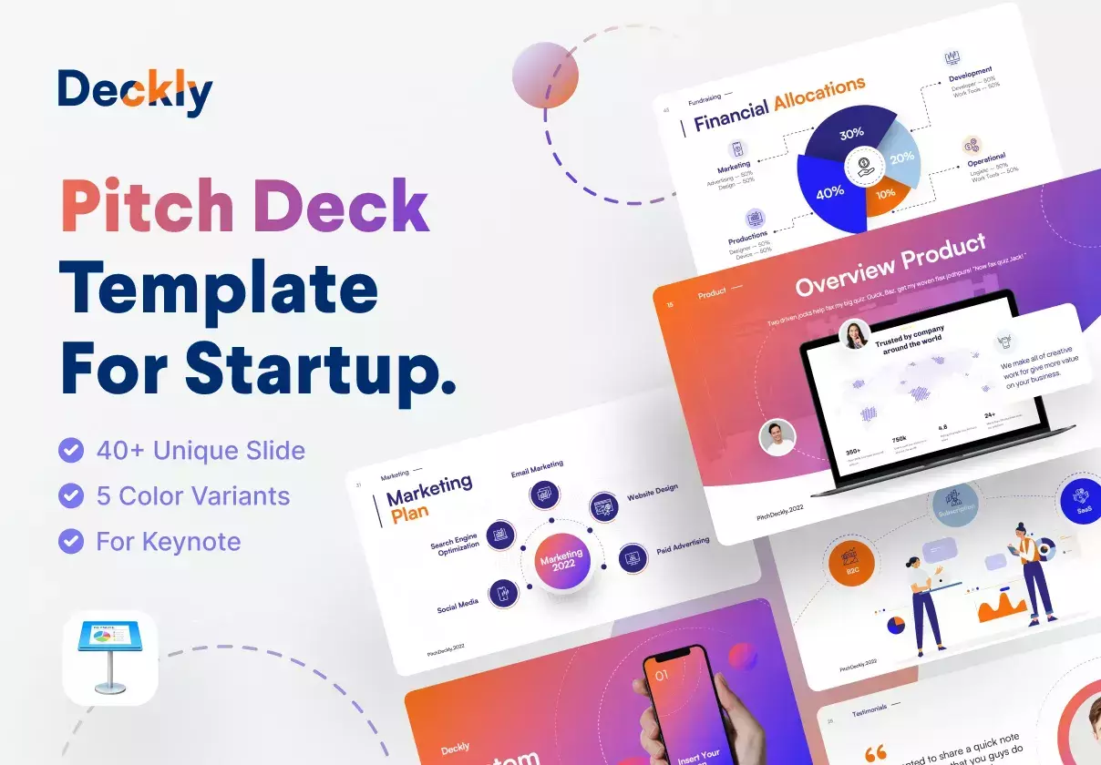 Deckly - Pitch Deck Keynote Presentation Template