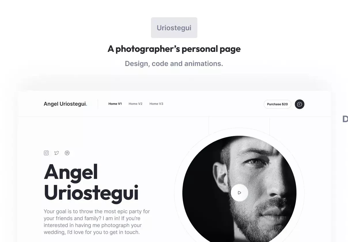 Uriostegui Photographers Portfolio Template