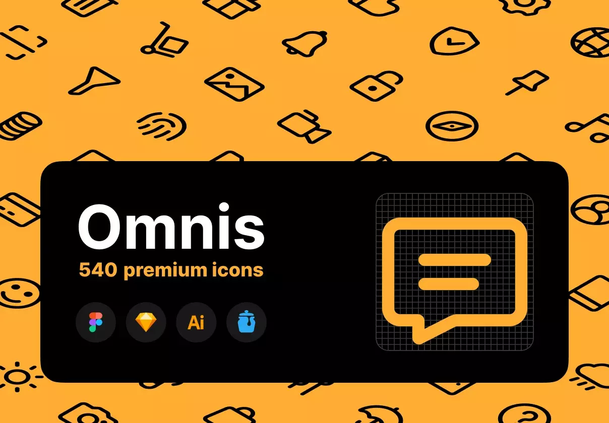 540 well-organized icon set for the best design experience