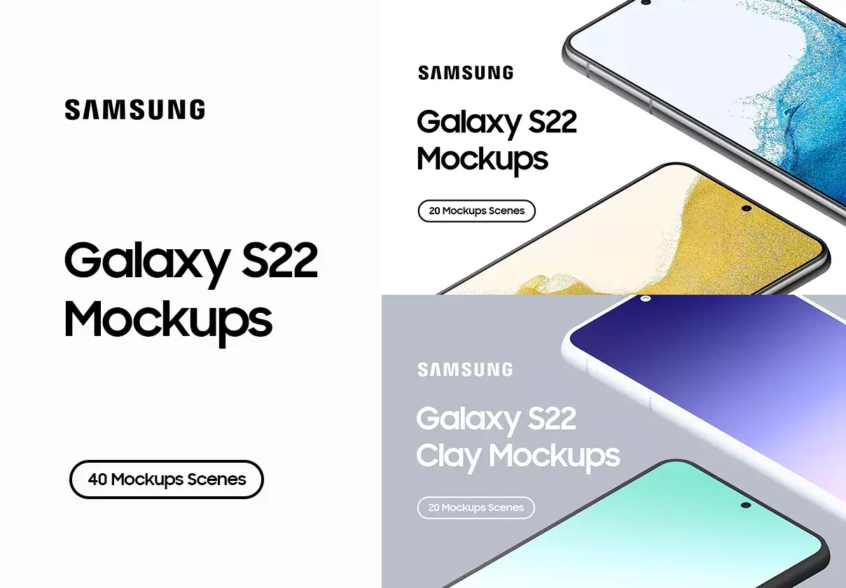 Samsung Galaxy S22 - 40 Mockups