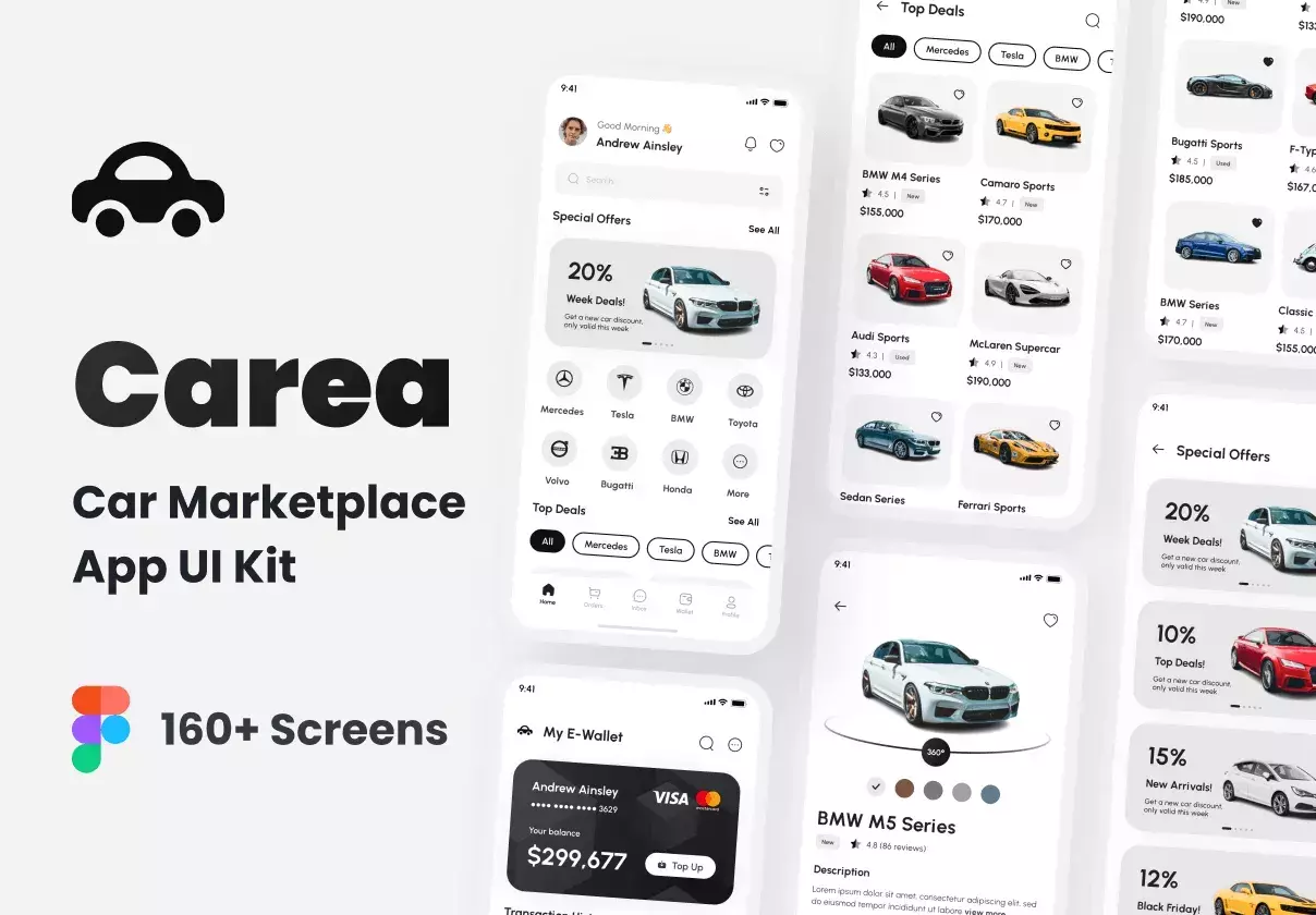 Carea - Car Marketplace App UI Kit