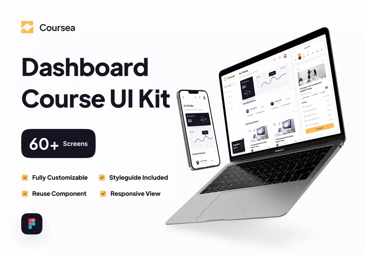 Coursea - Course Dashboard UI Kit