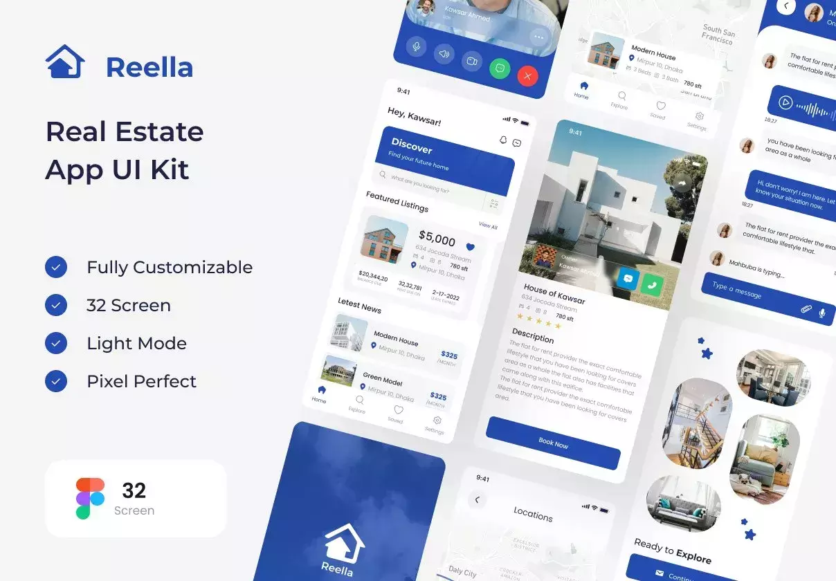 Reella - Real Estate App UI Kit