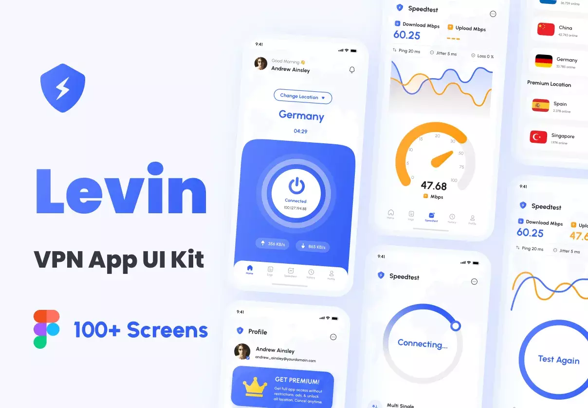 Levin - VPN App UI Kit