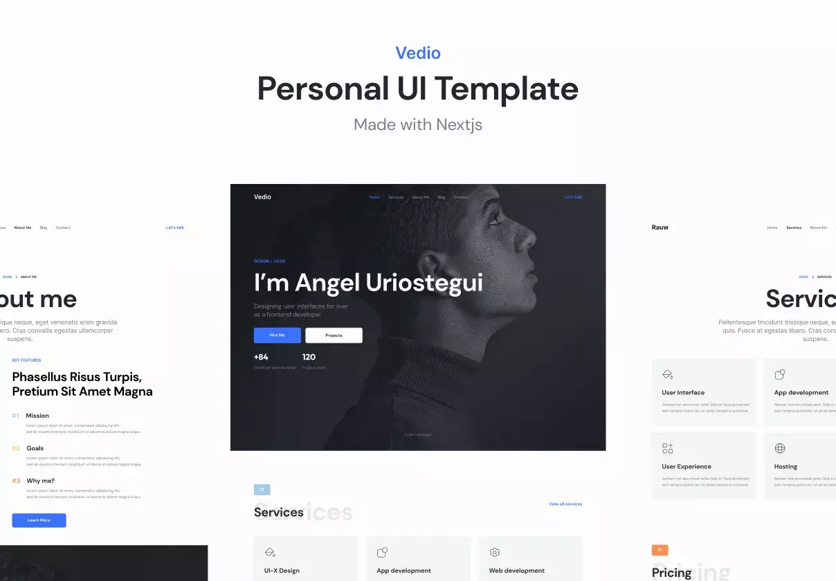 Vedio - Nextjs Personal UI Template