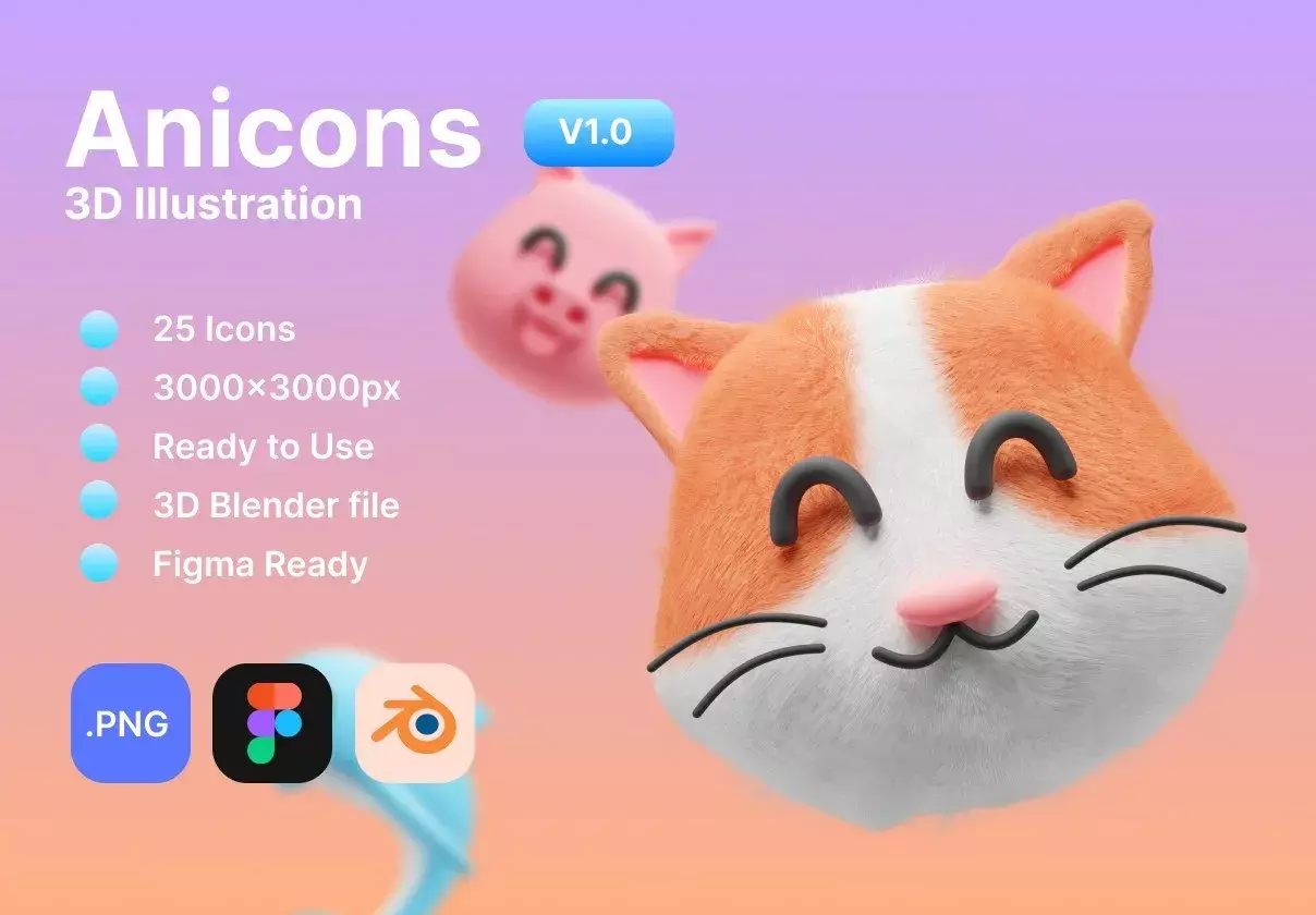 Anicons 3D Icons pack