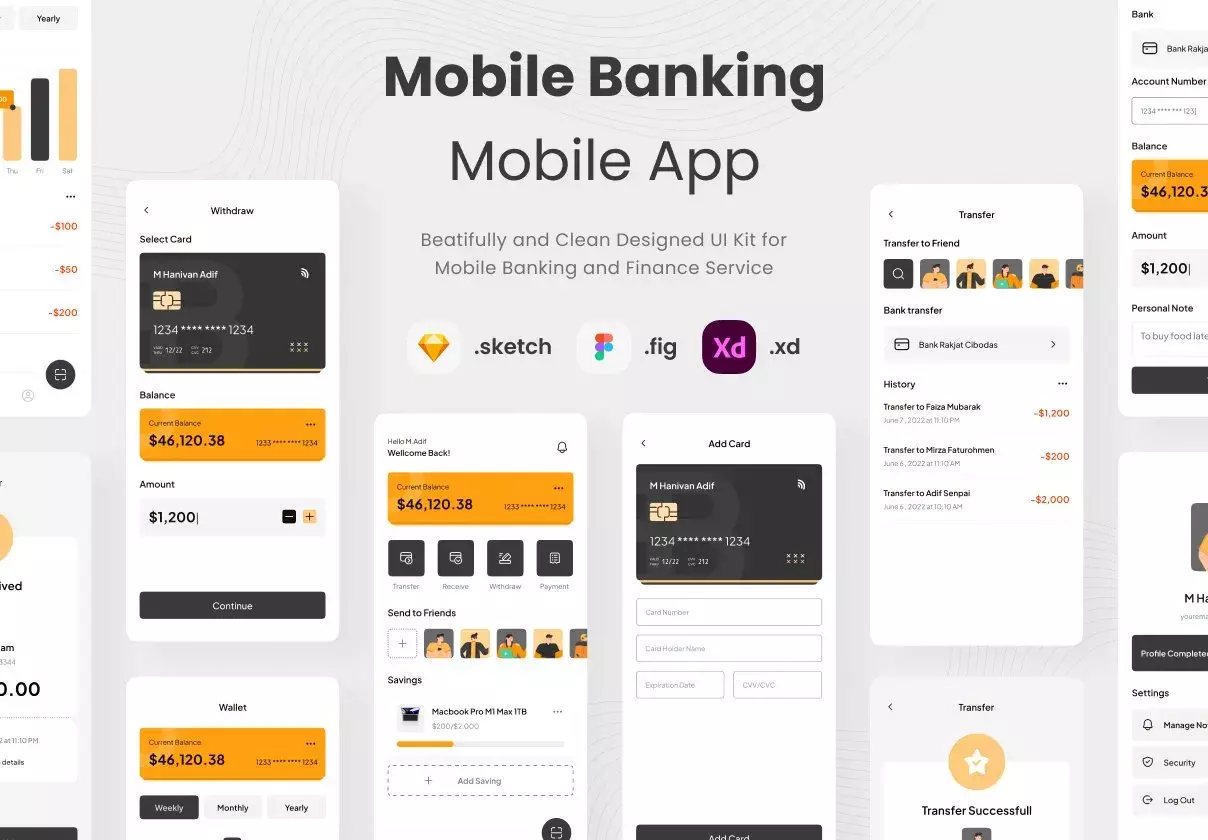 Mobile Banking App UI KIT