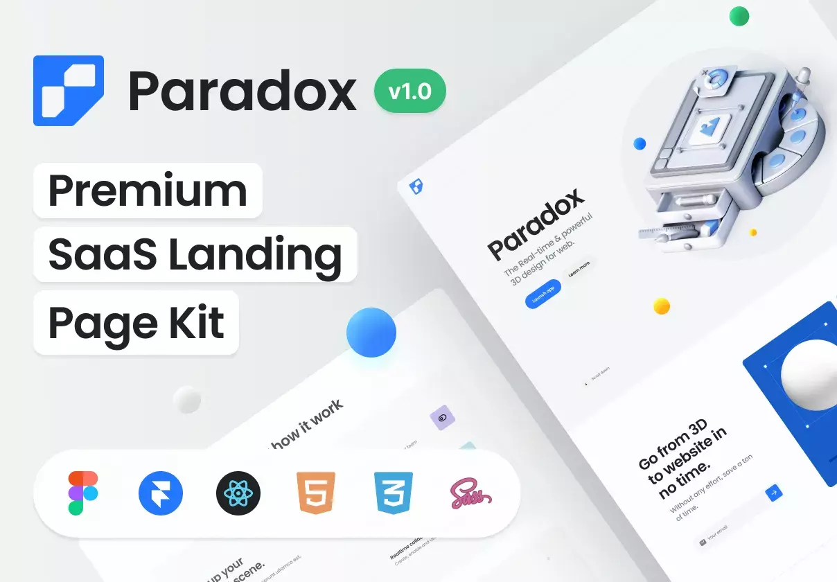 Production-ready landing page template for SaaS and startups